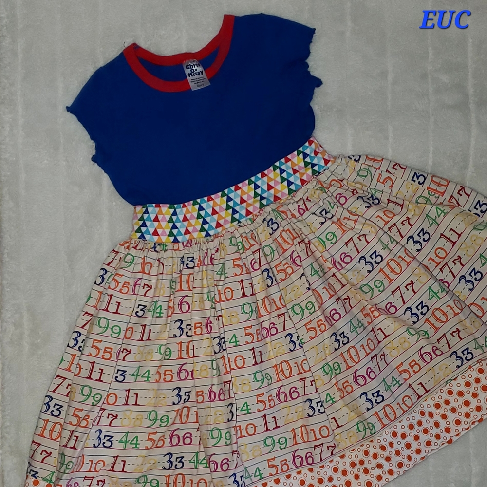 Back To School Number Print Twirl Dress
